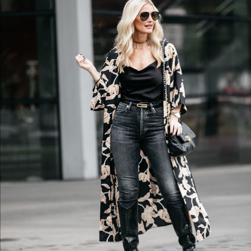 Floral Robe Layering Belted Lightweight Rachel Zoe